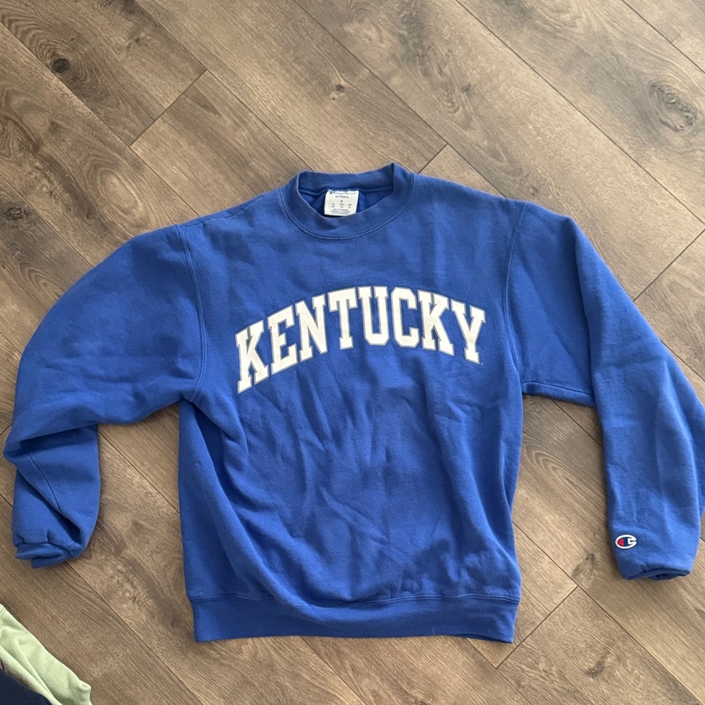 Champion Men's Blue Kentucky Crewneck Sweater